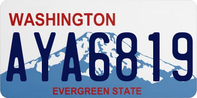 WA license plate AYA6819