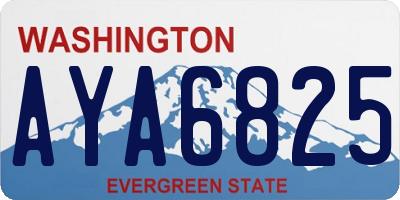 WA license plate AYA6825