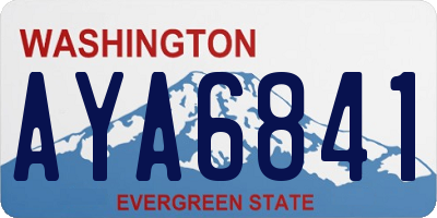 WA license plate AYA6841