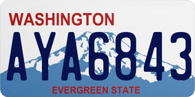 WA license plate AYA6843