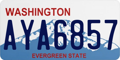 WA license plate AYA6857