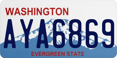 WA license plate AYA6869
