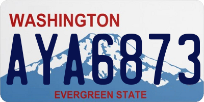 WA license plate AYA6873