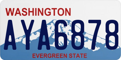 WA license plate AYA6878