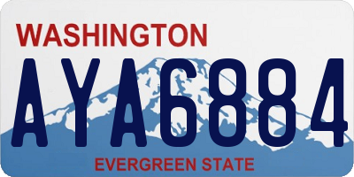 WA license plate AYA6884