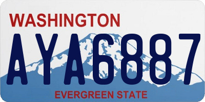WA license plate AYA6887