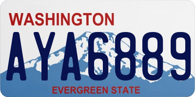 WA license plate AYA6889