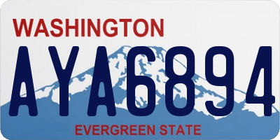 WA license plate AYA6894