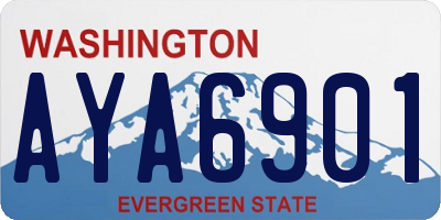 WA license plate AYA6901