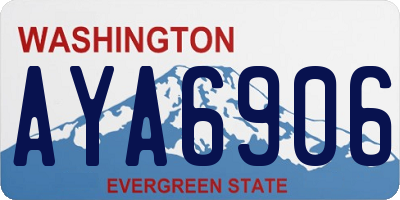 WA license plate AYA6906