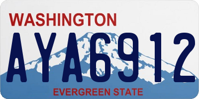 WA license plate AYA6912