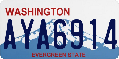 WA license plate AYA6914