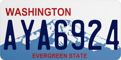 WA license plate AYA6924