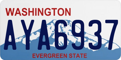 WA license plate AYA6937