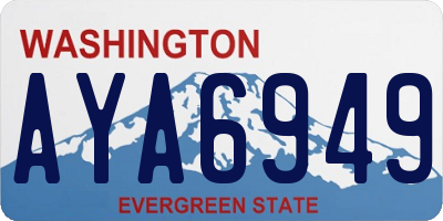 WA license plate AYA6949