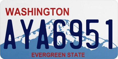 WA license plate AYA6951