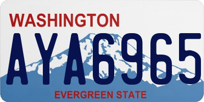 WA license plate AYA6965