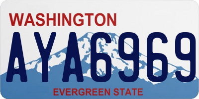 WA license plate AYA6969