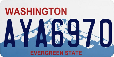 WA license plate AYA6970