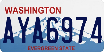 WA license plate AYA6974