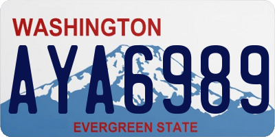 WA license plate AYA6989