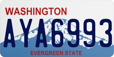 WA license plate AYA6993