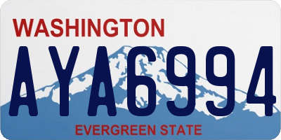 WA license plate AYA6994