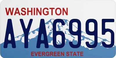 WA license plate AYA6995