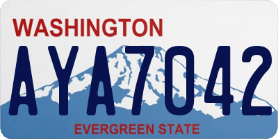WA license plate AYA7042