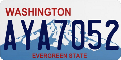 WA license plate AYA7052