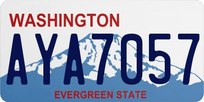 WA license plate AYA7057