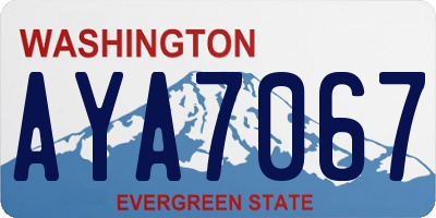 WA license plate AYA7067