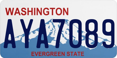 WA license plate AYA7089