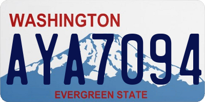 WA license plate AYA7094