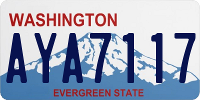 WA license plate AYA7117