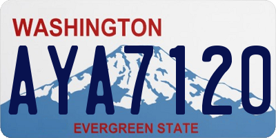 WA license plate AYA7120
