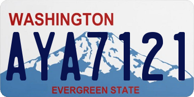 WA license plate AYA7121