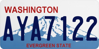 WA license plate AYA7122
