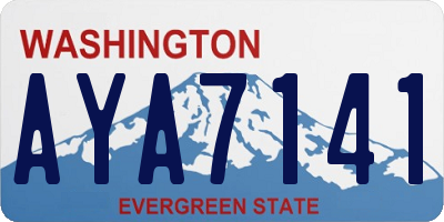 WA license plate AYA7141