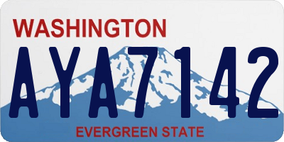 WA license plate AYA7142