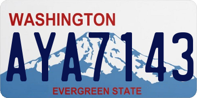 WA license plate AYA7143