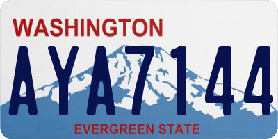 WA license plate AYA7144