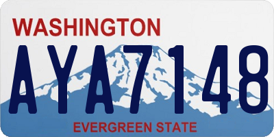 WA license plate AYA7148