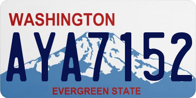 WA license plate AYA7152