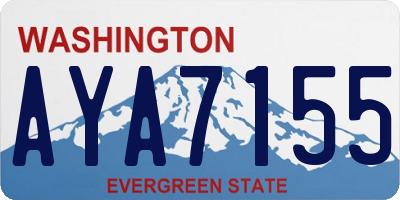 WA license plate AYA7155
