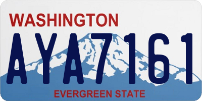 WA license plate AYA7161