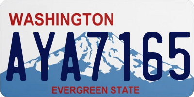 WA license plate AYA7165