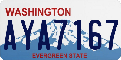WA license plate AYA7167