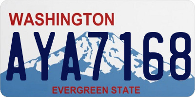 WA license plate AYA7168