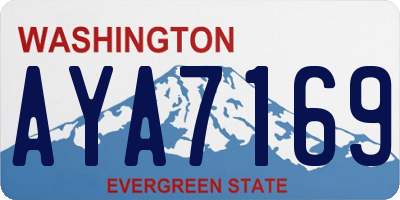 WA license plate AYA7169